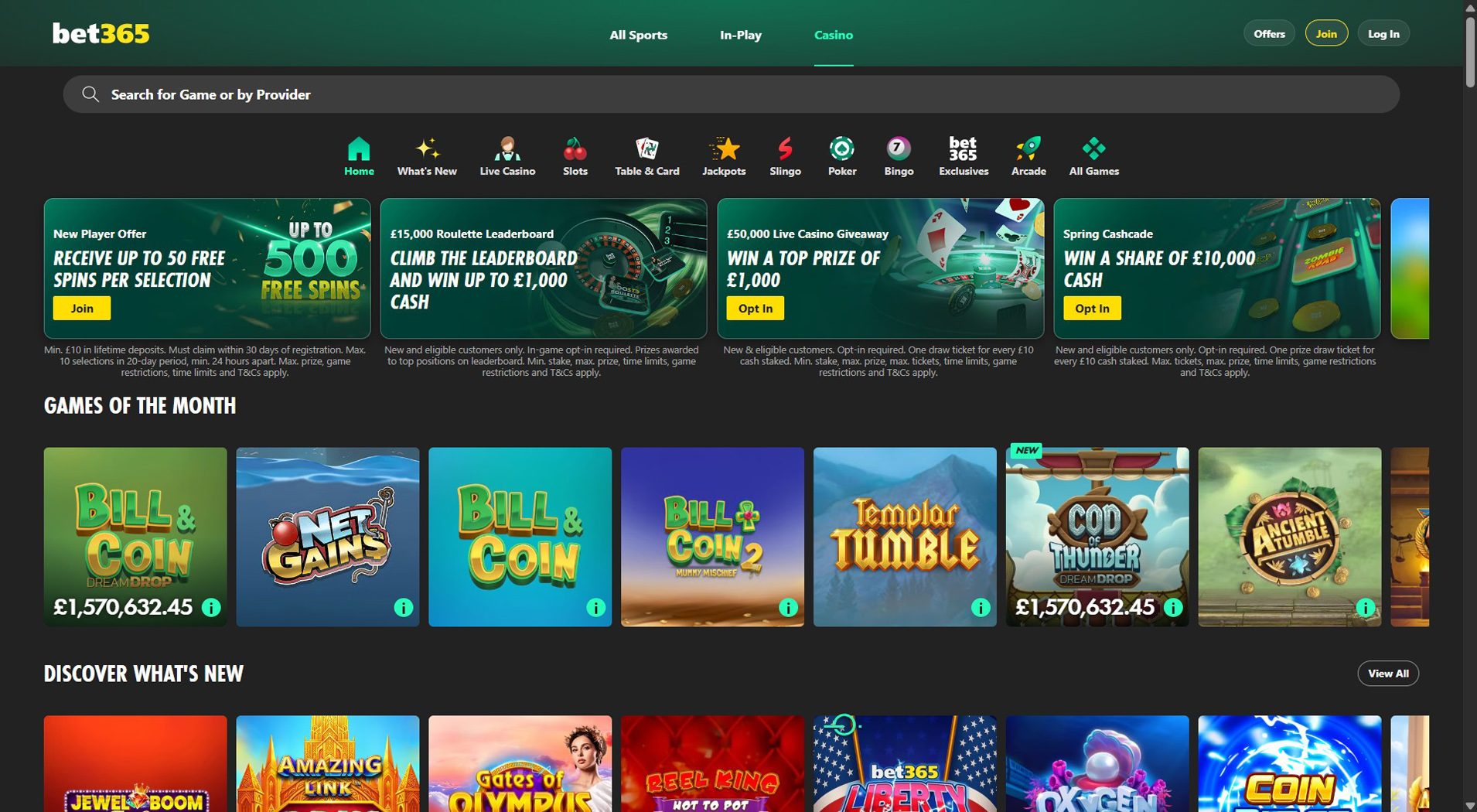 1. bet365 Casino - Best Online Casino Pick