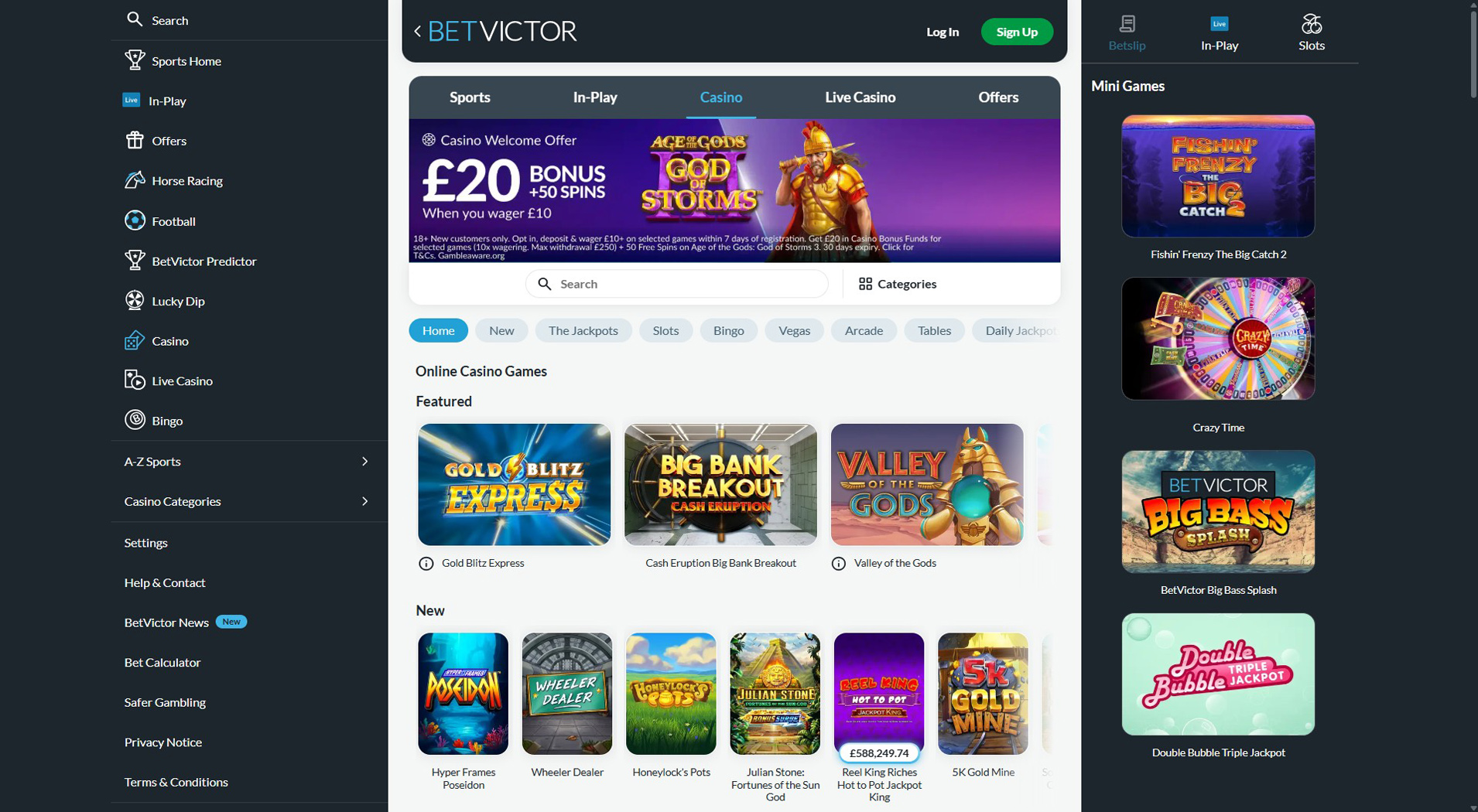 5. BetVictor Casino - Mobile Online Casino Choice